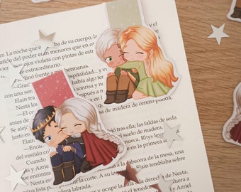 Throne of Glass couples (Aelin & Rowan - Manon and Dorian) - Magnetic Bookmarks