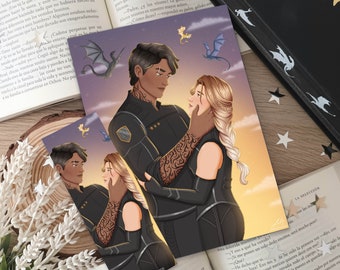 Violet & Xaden (Fourth Wing) - Print and Bookmark