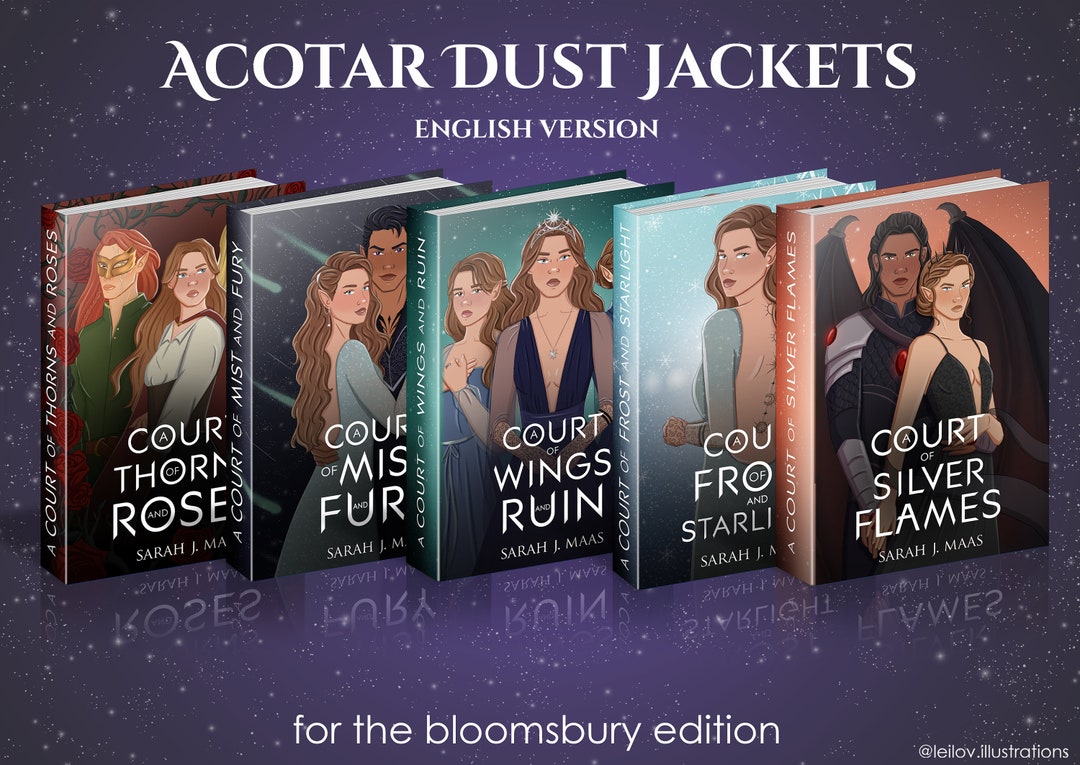 Set Dust Jackets ACOTAR english Version Etsy