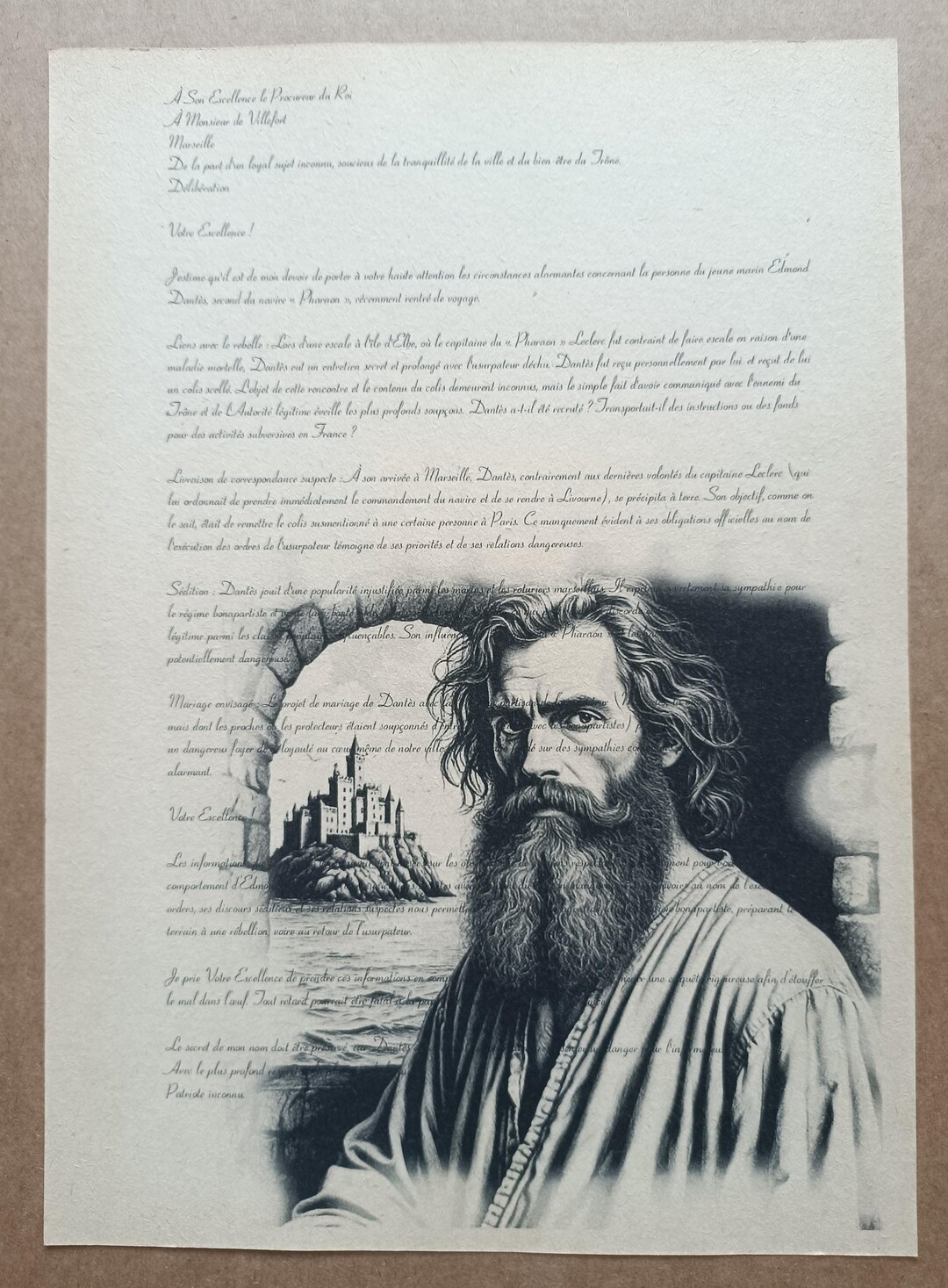 Monte Cristo- Denunciation Against Dantes (french Version) - Etsy