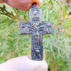 Old Russian Orthodox bronze cross DBV