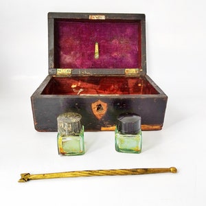 Antique Anointing Russia Holy Oil Wooden Box For Holy Baptism
