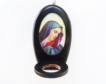 Wooden Orthodox iconostasis print icon of Virgin Mary