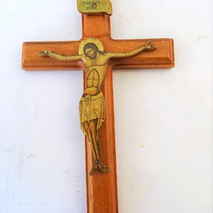 Old orthodox wooden wall cross, crucifix  DHI72