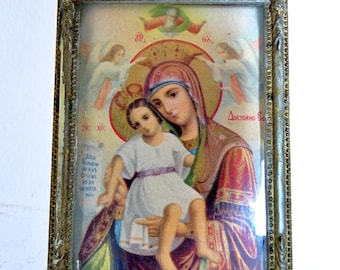 Old small Orthodox icon of the Blessed Virgin Mary 1РВ
