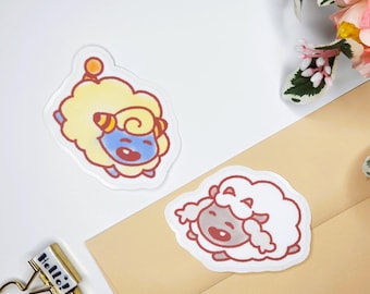 Sheepish Pair / matte / laptop stickers / die cut / cute / planner / journal / weatherproof / water resistant / art / anime / game / derp