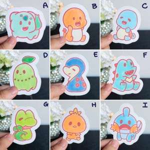 Starters set 1 / matte / laptop stickers / die cut / cute / planner / journal / weatherproof / water resistant / art / anime / game / derp