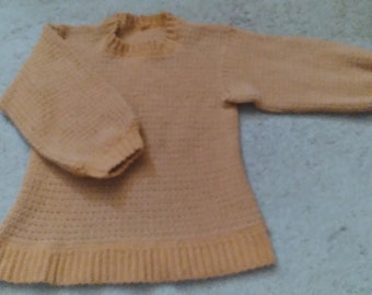 Medium Orange Moss Stitch Sweater