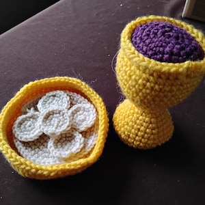 Crochet Mass Kit - Chalice, Paten, and Hosts