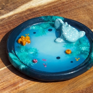 Whale Shark Trinket Dish - Cute Handmade Ocean Knick Knack Tray