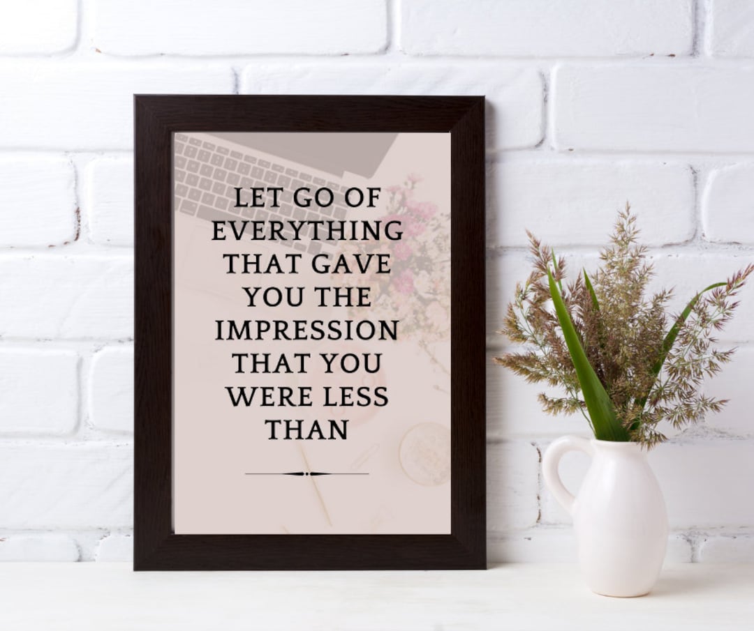 Self Worth inspirational Quote Print Sign Motivational Wall - Etsy