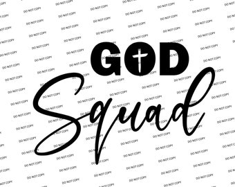 Digitales SVG/PNG-God Squad (Christen)