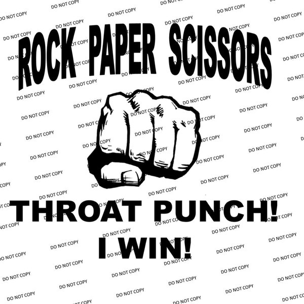 Rock Paper Scissors Throat Punch - Etsy