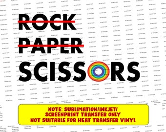 Digital PNG ONLY-rock paper scissors (LGBTQ) (sublimation/inkjet transfer)