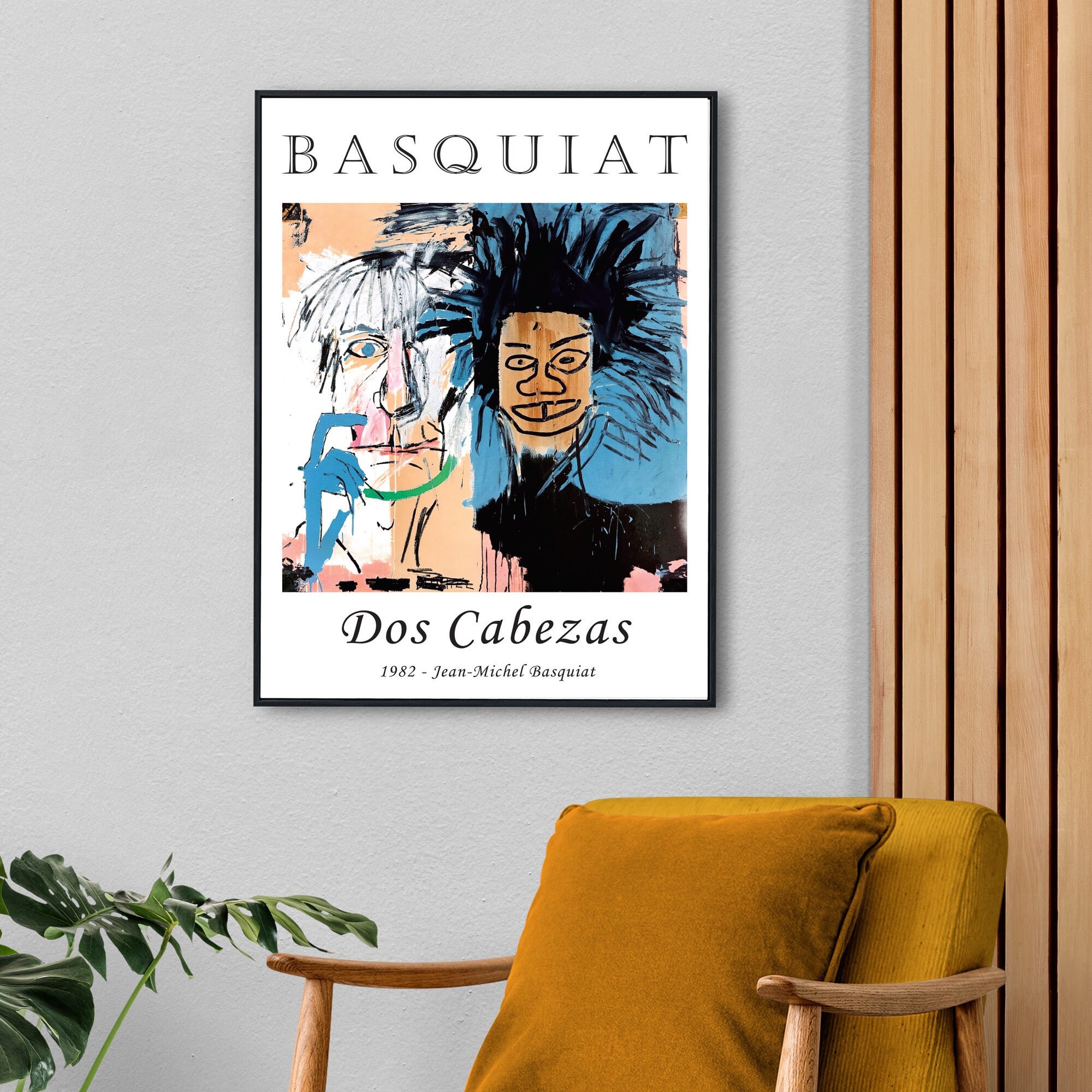 Jean Michel Basquiat Dos Cabezas 1982 Exhibition Poster Etsy