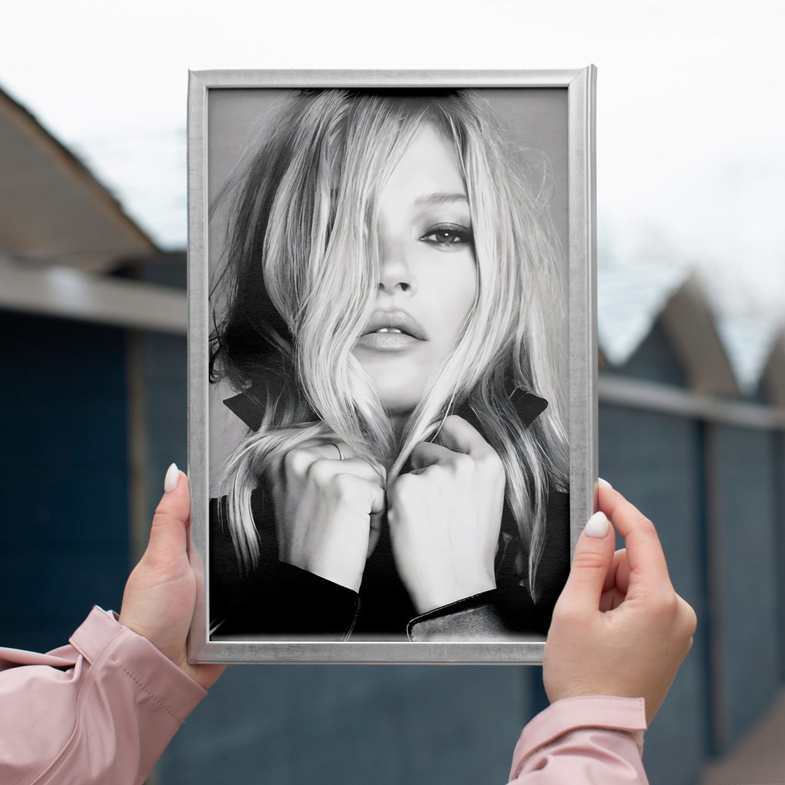 Kate Moss Kate Moss Print Vintage Black and White Photoa Etsy