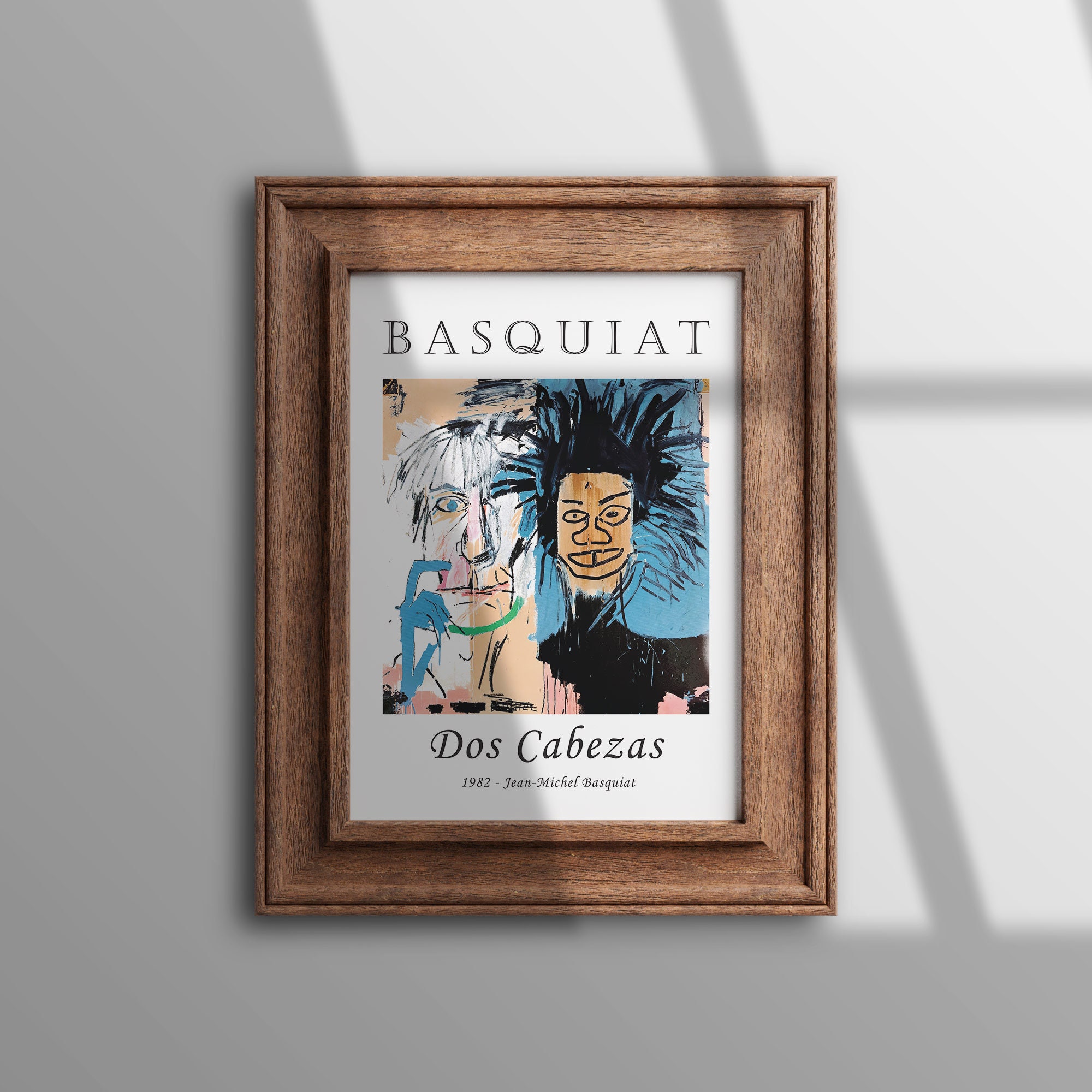 Jean Michel Basquiat Dos Cabezas 1982 Exhibition Poster Etsy