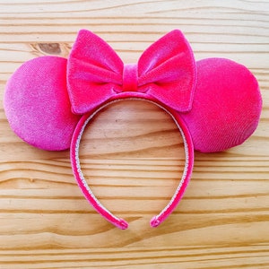 Velvet Mouse Ears | blue, pink, mint, red, orange, yellow, purple, white | Disney Inspired Ears