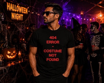 404 Fehler Kostüm nicht gefunden T-Shirt | Lustiges Programmierer Halloween Tee