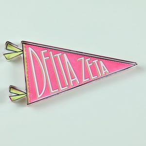Delta Zeta Acrylic Shelfie | DZ Sorority Pennant Decor | Delta Zeta Dorm Room Gift | Big Little Sorority Gift | Bid Day Shelf Accent