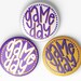 Purple & Gold Game Day Tailgate Buttons | Game Day Pins | College ...