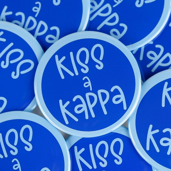 Kiss a Kappa Game Day Tailgate Buttons | Game Day Pins | College Football | Sorority Buttons | Sorority Pins | KKG | Kappa Kappa Gamma