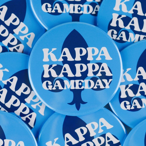 Kappa Kappa Gameday Game Day Tailgate Buttons | Game Day Pins | College Football | Sorority Buttons | Sorority Pin | KKG | Kappa Kappa Gamma