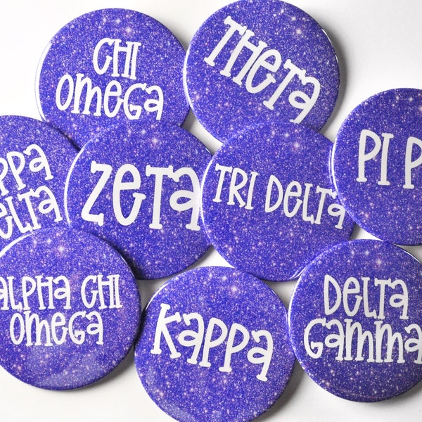 Purple Sorority Greek Game Day Buttons | Game Day Pins | College Football | Tailgate Buttons | Sorority Buttons | Sorority Pins