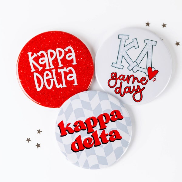 Kappa Delta Game Day Tailgate Buttons | Game Day Pins | College Football | Tailgate Buttons | Sorority Buttons | Sorority Pins