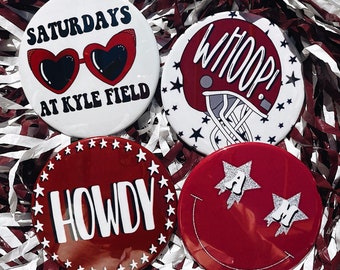 Maroon Game Day Buttons