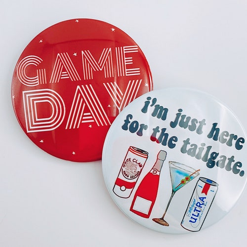 Blue Game Day Tailgate Buttons Game Day Pins College - Etsy