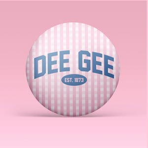 Delta Gamma Gingham Greek Game Day Tailgate Buttons | Game Day Pins | Pinback Buttons | Sorority Buttons | Sorority Pins | DG Rush Gift