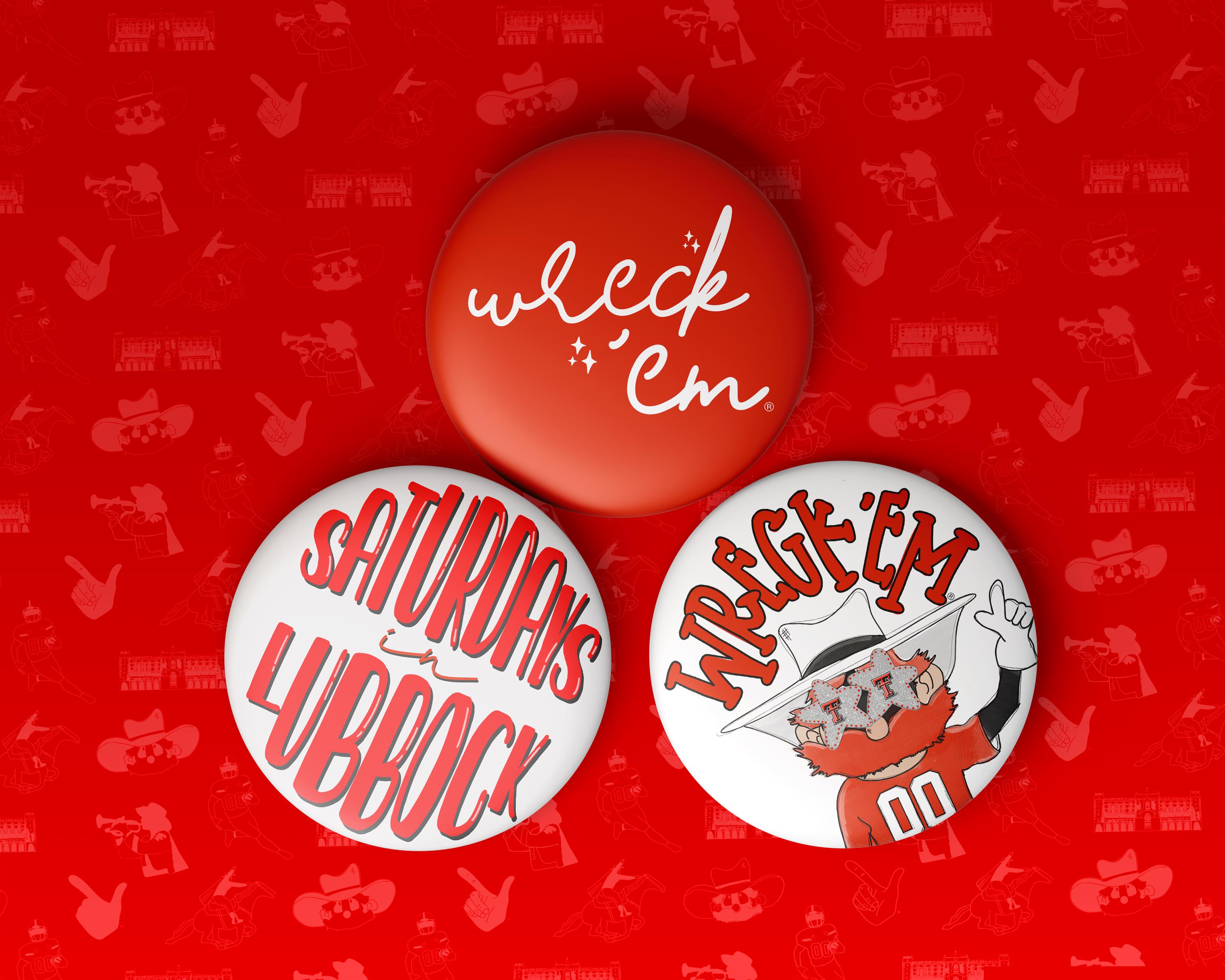 TEXAS TECH Game Day Buttons | Gameday Pins | College Football ...