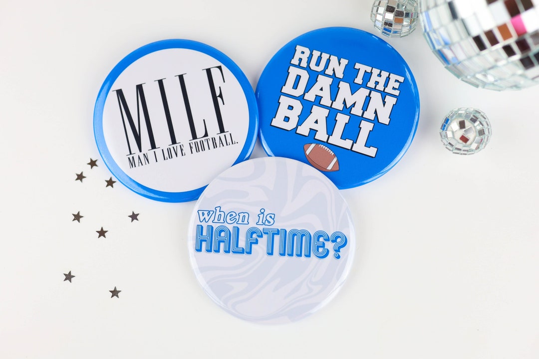 Blue Game Day Tailgate Buttons | Game Day Pins | College Football ...