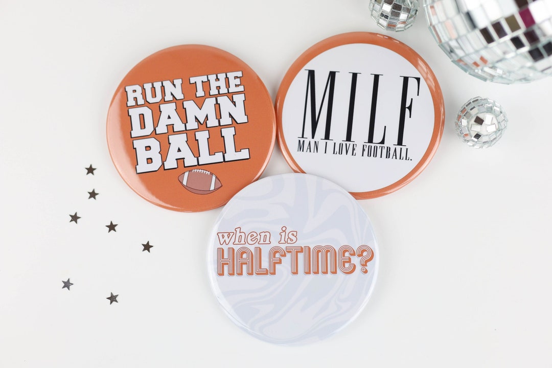 Burnt Orange Game Day Tailgate Buttons Game Day Pins College Football ...