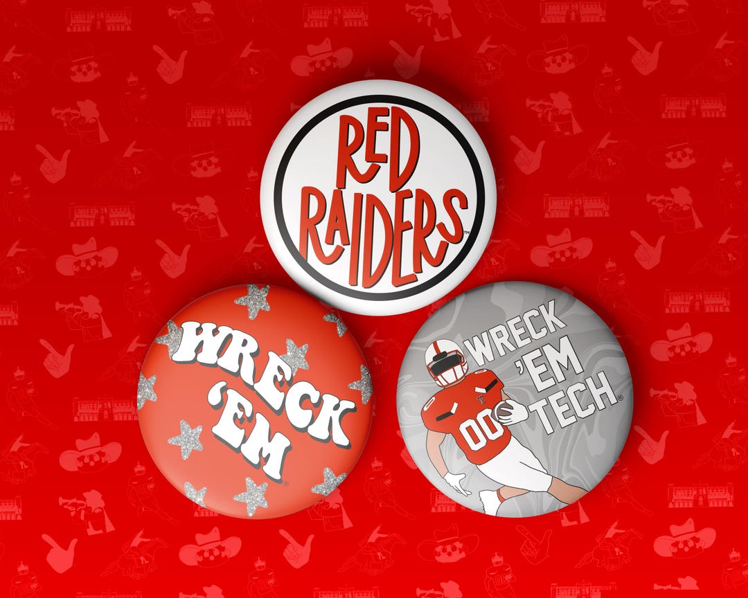 TEXAS TECH Game Day Buttons | Gameday Pins | College Football ...