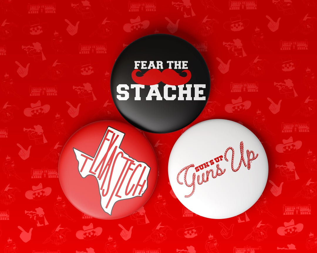 TEXAS TECH Game Day Buttons | Gameday Pins | College Football ...