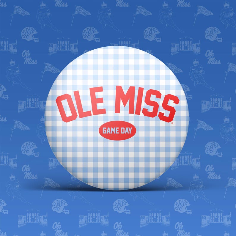 Ole Miss Game Day Buttons | Gameday Pins | College Football | Tailgate ...