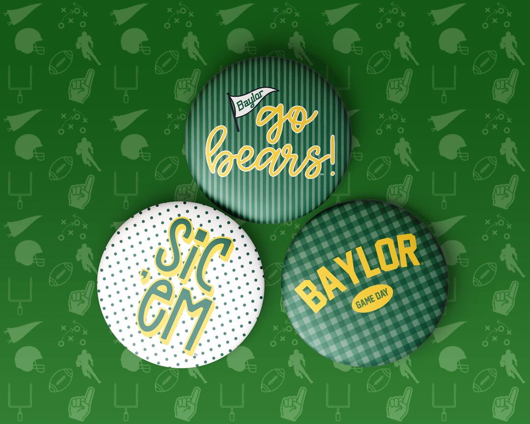 Baylor University Game Day Buttons | Gameday Pins | College Football ...