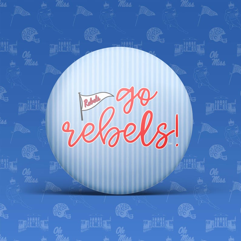 Ole Miss Game Day Buttons | Gameday Pins | College Football | Tailgate ...
