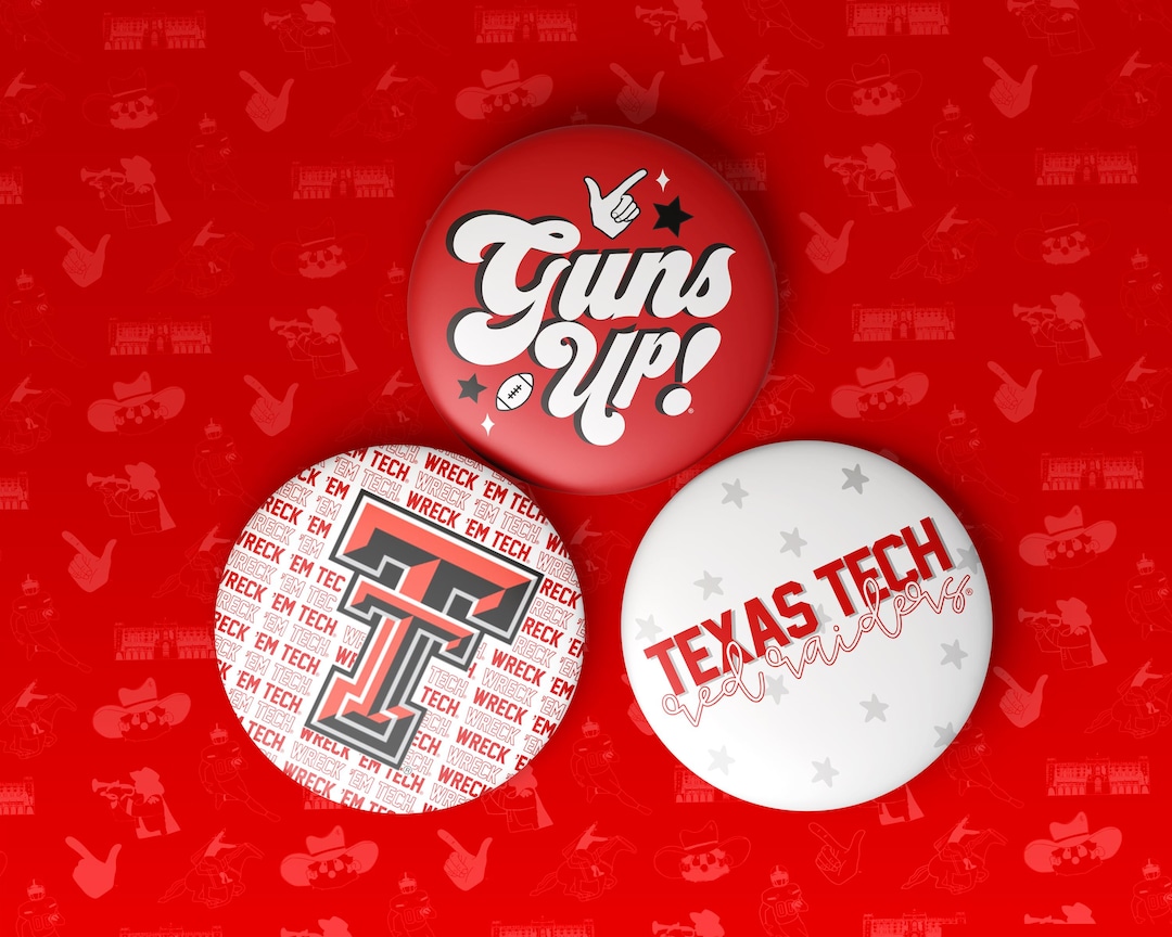 TEXAS TECH Game Day Buttons | Gameday Pins | College Football ...