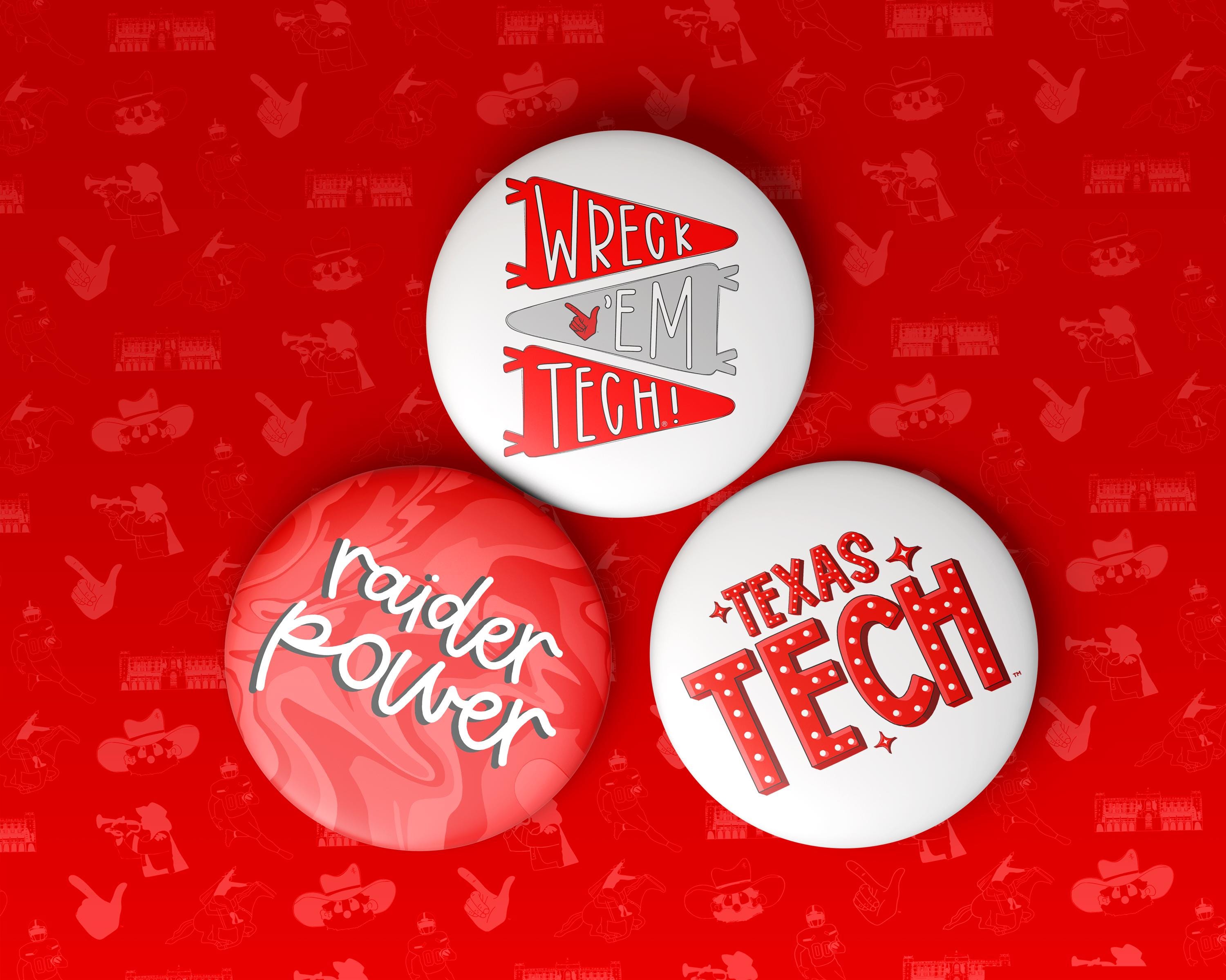 TEXAS TECH Game Day Buttons | Gameday Pins | College Football ...