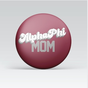 Alpha Phi Mom Game Day Tailgate Buttons | Game Day Pins | College Football | Sorority Buttons | Sorority Pins | Alpha Phi