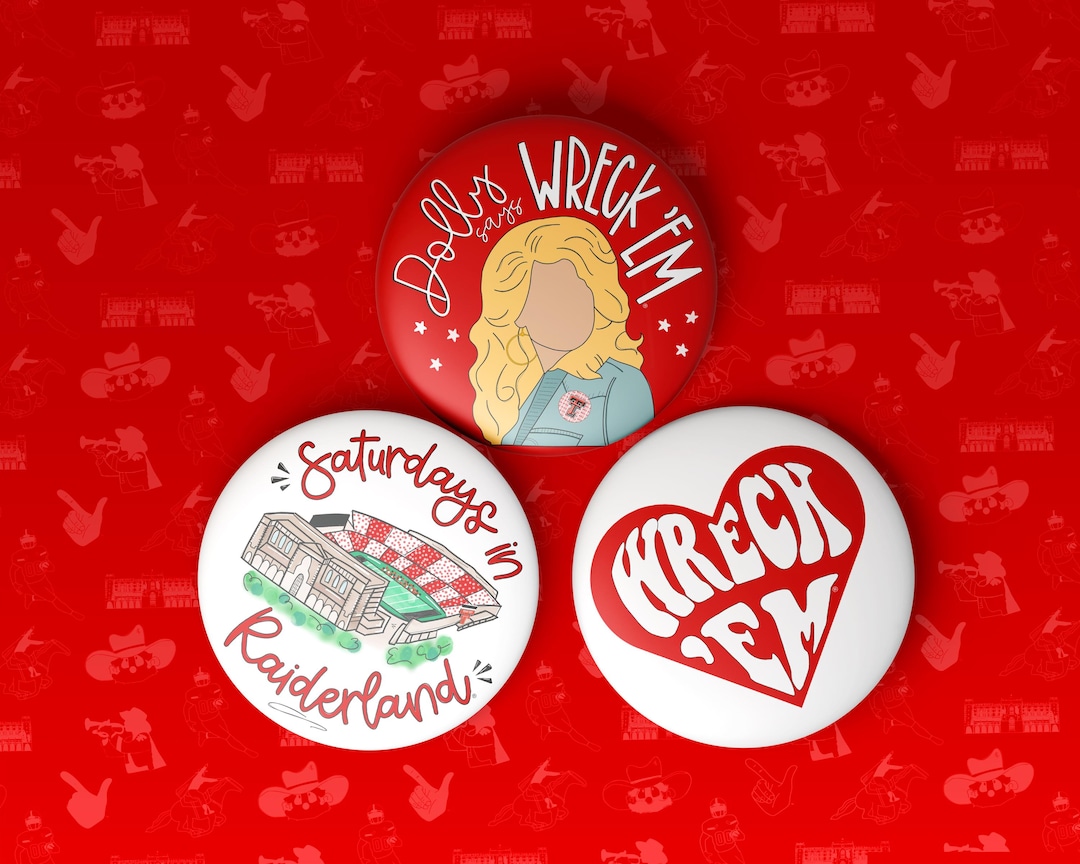 TEXAS TECH Game Day Buttons | Gameday Pins | College Football ...