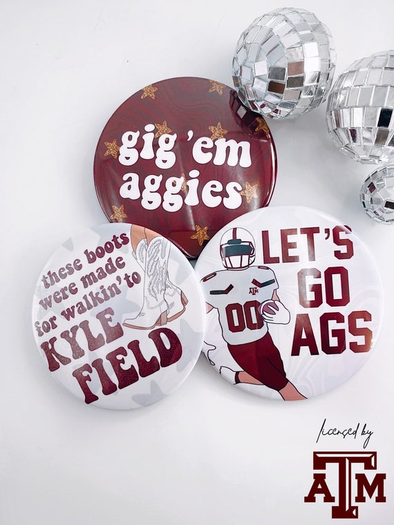 TEXAS A&M Maroon Game Day Buttons Game Day Pins College Etsy
