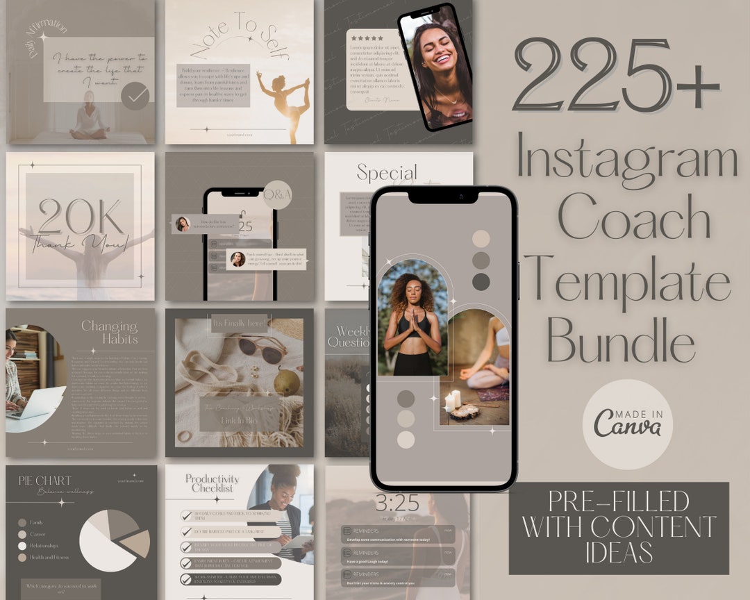 Coach Instagram Template, Canva Template, Life Wellness Health IG ...