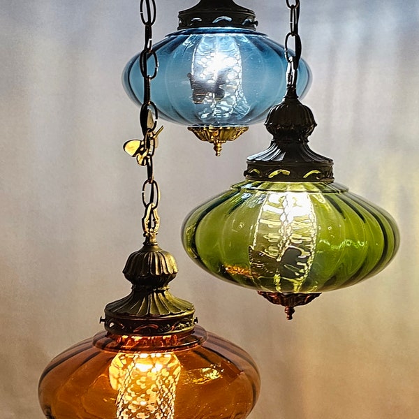 Green Swag Lamp Etsy