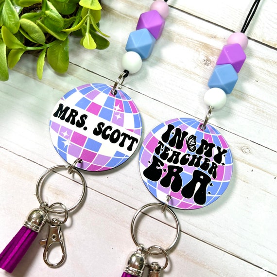 Disco Ball Lanyard / In My Teacher Era / Monarch Butterfly / In My Era Lanyard / Retro Style Lanyard / Teacher Life / Disco Teacher / Groovy
