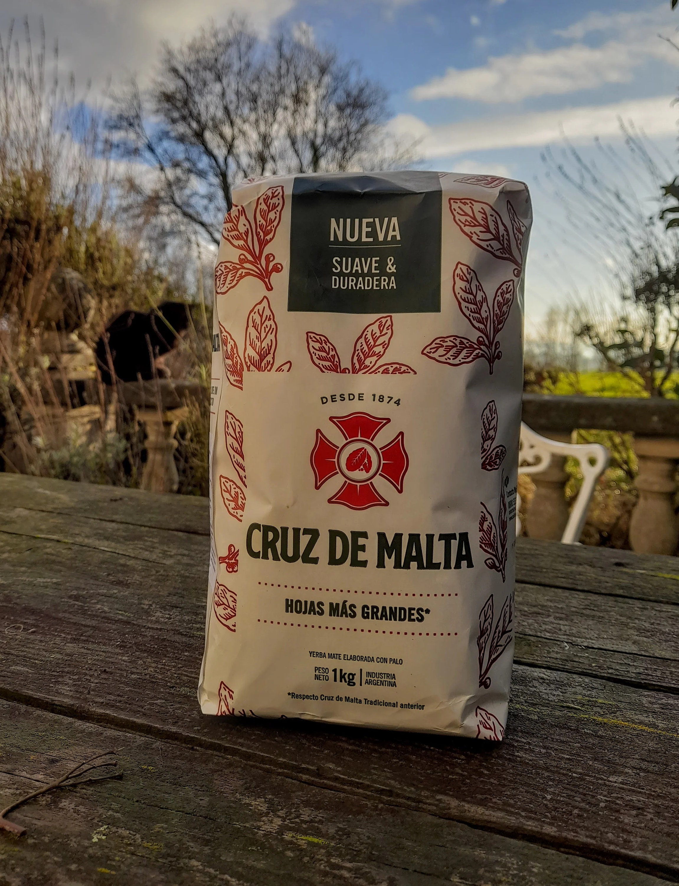 Cruz De Malta Yerba Mate 1kg Natural Looseleaf Tea/health Argentine Drink, Amazing Health