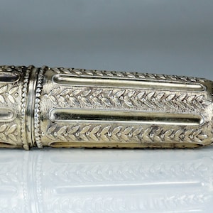 Antique French Napoleon III Silver Scent Perfume Bottle